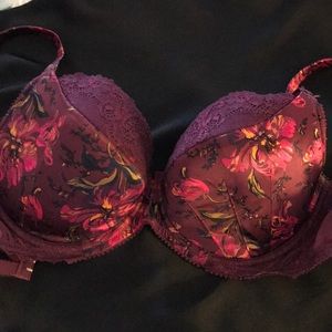 Floral print bra